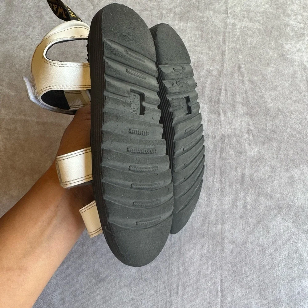 Dr. Martens Kids White and Black Sandals